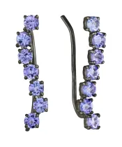 Женские Серьги_Серебро .925_ТАНЗАНИТ__2-Лазурит-Онлайн