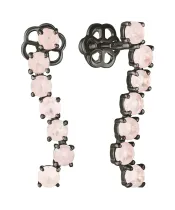 Женские Серьги_Серебро .925_КВАРЦ РОЗОВЫЙ__2-Лазурит-Онлайн