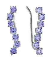 Женские Серьги_Серебро .925_ТАНЗАНИТ__2-Лазурит-Онлайн