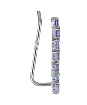 Женские Серьги_Серебро .925_ТАНЗАНИТ__3-Лазурит-Онлайн