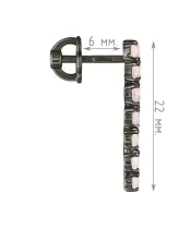 Женские Серьги_Серебро .925_КВАРЦ РОЗОВЫЙ__4-Лазурит-Онлайн