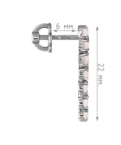 Женские Серьги_Серебро .925_КВАРЦ РОЗОВЫЙ__4-Лазурит-Онлайн