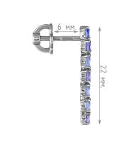 Женские Серьги_Серебро .925_ТАНЗАНИТ__4-Лазурит-Онлайн