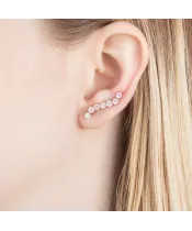 Женские Серьги_Серебро .925_КВАРЦ РОЗОВЫЙ__5-Лазурит-Онлайн