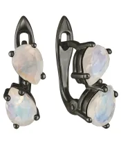 Женские Серьги_Серебро .925_ЛУННЫЙ КАМЕНЬ__2-Лазурит-Онлайн