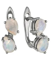 Женские Серьги_Серебро .925_ЛУННЫЙ КАМЕНЬ__2-Лазурит-Онлайн