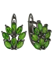 Женские Серьги_Серебро .925_ХРОМДИОПСИД__2-Лазурит-Онлайн