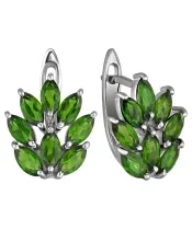 Женские Серьги_Серебро .925_ХРОМДИОПСИД__2-Лазурит-Онлайн