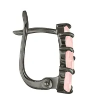 Женские Серьги_Серебро .925_КВАРЦ РОЗОВЫЙ__3-Лазурит-Онлайн