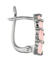 Женские Серьги_Серебро .925_КВАРЦ РОЗОВЫЙ__3-Лазурит-Онлайн