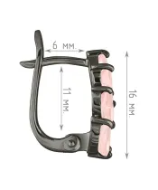 Женские Серьги_Серебро .925_КВАРЦ РОЗОВЫЙ__4-Лазурит-Онлайн