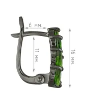 Женские Серьги_Серебро .925_ХРОМДИОПСИД__4-Лазурит-Онлайн