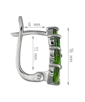 Женские Серьги_Серебро .925_ХРОМДИОПСИД__4-Лазурит-Онлайн