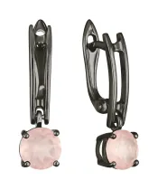 Женские Серьги_Серебро .925_КВАРЦ__2-Лазурит-Онлайн