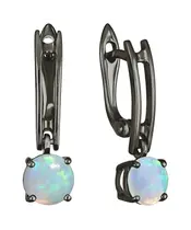 Женские Серьги_Серебро .925_ОПАЛ__2-Лазурит-Онлайн