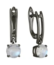 Женские Серьги_Серебро .925_ЛУННЫЙ КАМЕНЬ__2-Лазурит-Онлайн