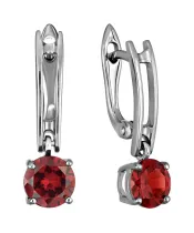 Женские Серьги_Серебро .925_ГРАНАТ__2-Лазурит-Онлайн