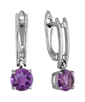 Женские Серьги_Серебро .925_АМЕТИСТ__2-Лазурит-Онлайн