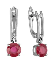 Женские Серьги_Серебро .925_РУБИН__2-Лазурит-Онлайн