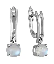 Женские Серьги_Серебро .925_ЛУННЫЙ КАМЕНЬ__2-Лазурит-Онлайн