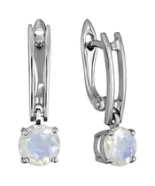 Женские Серьги_Серебро .925_ЛУННЫЙ КАМЕНЬ__2-Лазурит-Онлайн