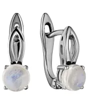 Женские Серьги_Серебро .925_ЛУННЫЙ КАМЕНЬ__2-Лазурит-Онлайн