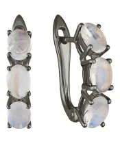 Женские Серьги_Серебро .925_ЛУННЫЙ КАМЕНЬ__2-Лазурит-Онлайн