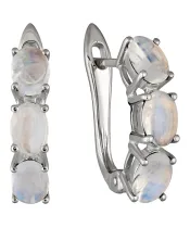 Женские Серьги_Серебро .925_ЛУННЫЙ КАМЕНЬ__2-Лазурит-Онлайн