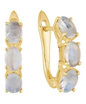 Женские Серьги_Серебро .925_ЛУННЫЙ КАМЕНЬ__2-Лазурит-Онлайн