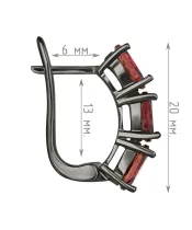Женские Серьги_Серебро .925_ТУРМАЛИН__4-Лазурит-Онлайн