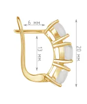 Женские Серьги_Серебро .925_ЛУННЫЙ КАМЕНЬ__4-Лазурит-Онлайн