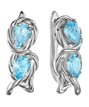 Женские Серьги_Серебро .925_ТОПАЗ__2-Лазурит-Онлайн