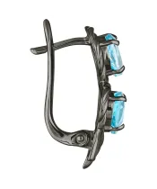 Женские Серьги_Серебро .925_ТОПАЗ__3-Лазурит-Онлайн