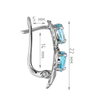Женские Серьги_Серебро .925_ТОПАЗ__4-Лазурит-Онлайн