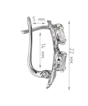 Женские Серьги_Серебро .925_ЛУННЫЙ КАМЕНЬ__4-Лазурит-Онлайн