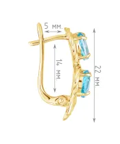 Женские Серьги_Серебро .925_ТОПАЗ__4-Лазурит-Онлайн