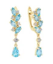 Женские Серьги_Серебро .925_ТОПАЗ_Нанокристалл_2-Лазурит-Онлайн