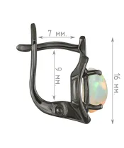 Женские Серьги_Серебро .925_ОПАЛ__4-Лазурит-Онлайн