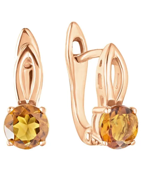 Женские Серьги_Серебро .925_ЦИТРИН__1-Лазурит-Онлайн