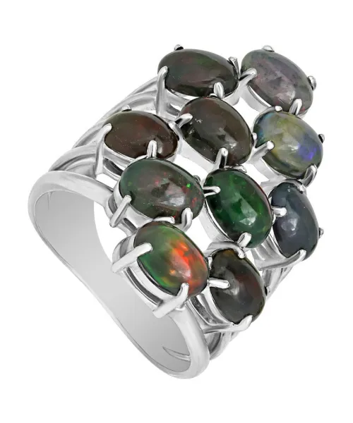 Женские Кольца_Серебро .925_ОПАЛ__1-Лазурит-Онлайн