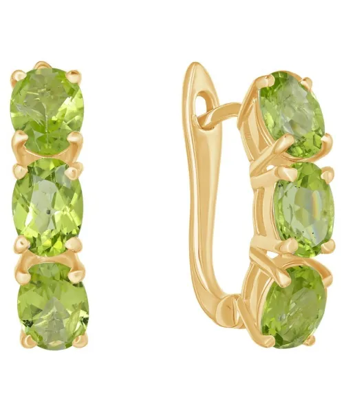 Женские Серьги_Серебро .925_ХРИЗОЛИТ__1-Лазурит-Онлайн