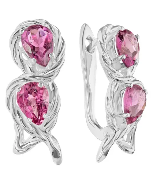 Женские Серьги_Серебро .925_ТУРМАЛИН__1-Лазурит-Онлайн