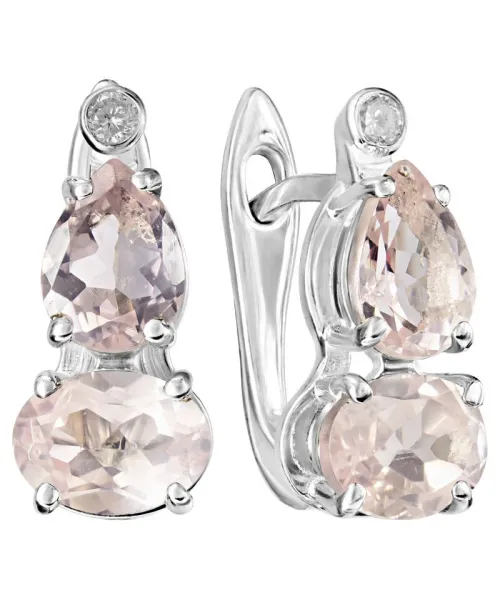 Женские Серьги_Серебро .925_КВАРЦ_Нанокристалл_1-Лазурит-Онлайн