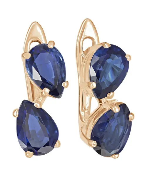 Женские Серьги_Серебро .925_КИАНИТ__1-Лазурит-Онлайн