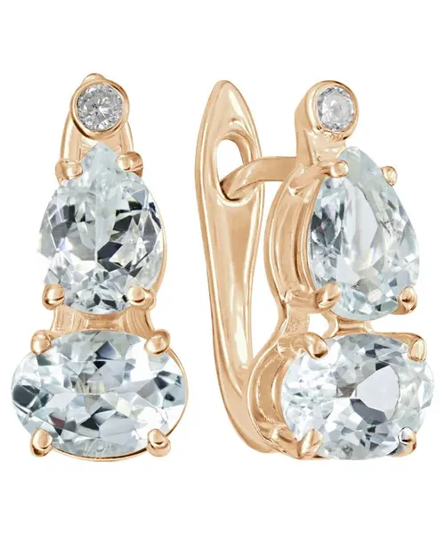 Женские Серьги_Серебро .925_АКВАМАРИН_Нанокристалл_1-Лазурит-Онлайн