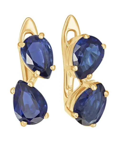 Женские Серьги_Серебро .925_КИАНИТ__1-Лазурит-Онлайн