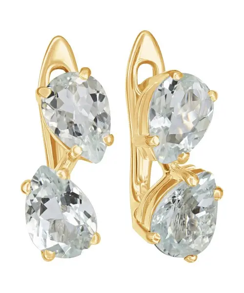 Женские Серьги_Серебро .925_АКВАМАРИН__1-Лазурит-Онлайн