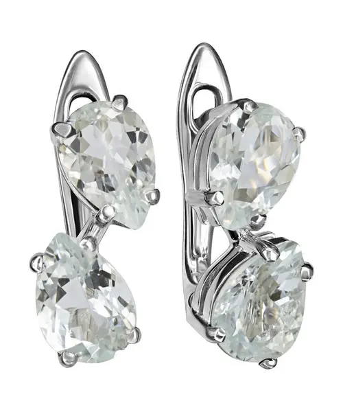 Женские Серьги_Серебро .925_АКВАМАРИН__1-Лазурит-Онлайн