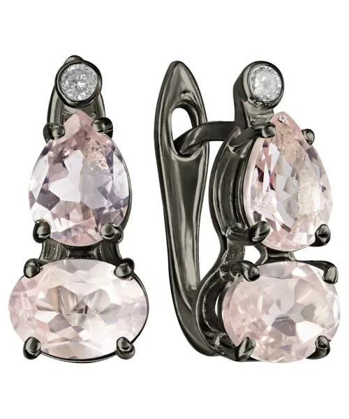 Женские Серьги_Серебро .925_КВАРЦ_Нанокристалл_1-Лазурит-Онлайн