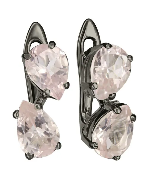 Женские Серьги_Серебро .925_КВАРЦ__1-Лазурит-Онлайн